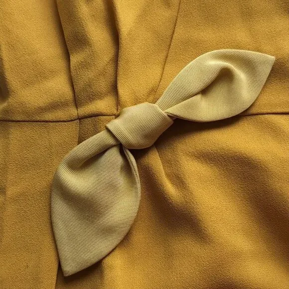 MaxMara Marigold Yellow Sheath Midi Dress Medium - Picture 7 of 10